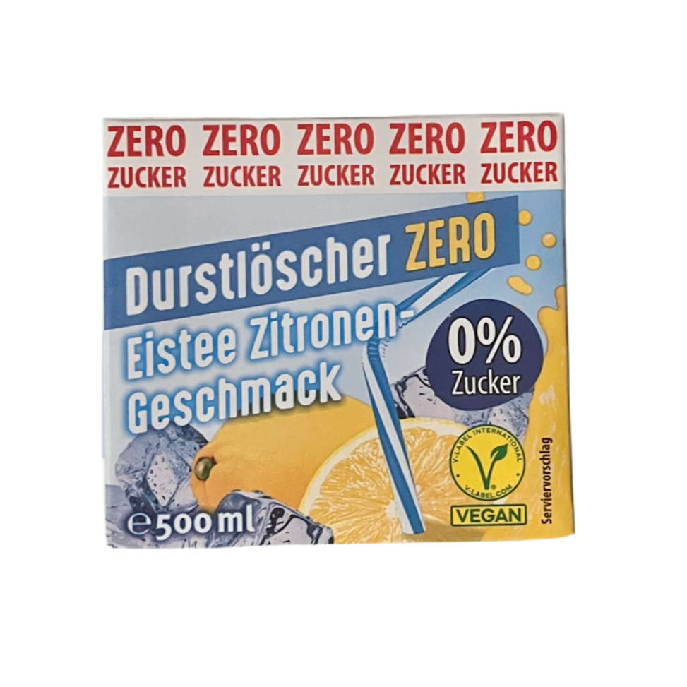 Durstlöscher Eistee Zitrone Zero 500ml (Vegan)