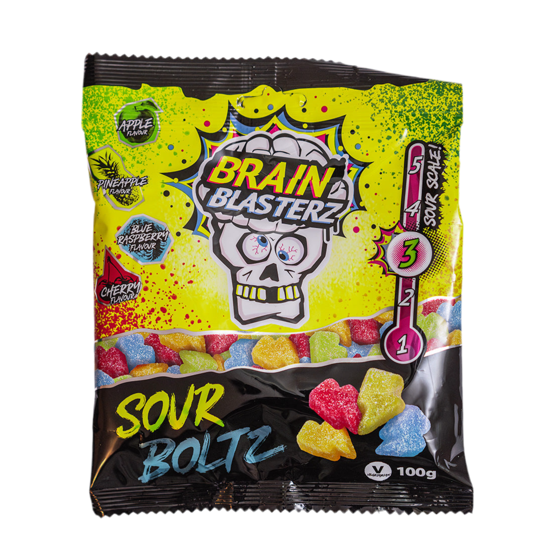 Brain Blasterz Sour Boltz 100g (Veggie)