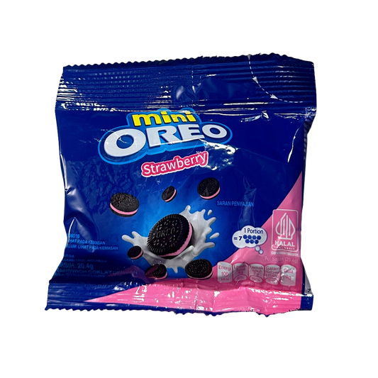 Mini Oreo Strawberry Pouch 20,4g (halal)(Indonesien)