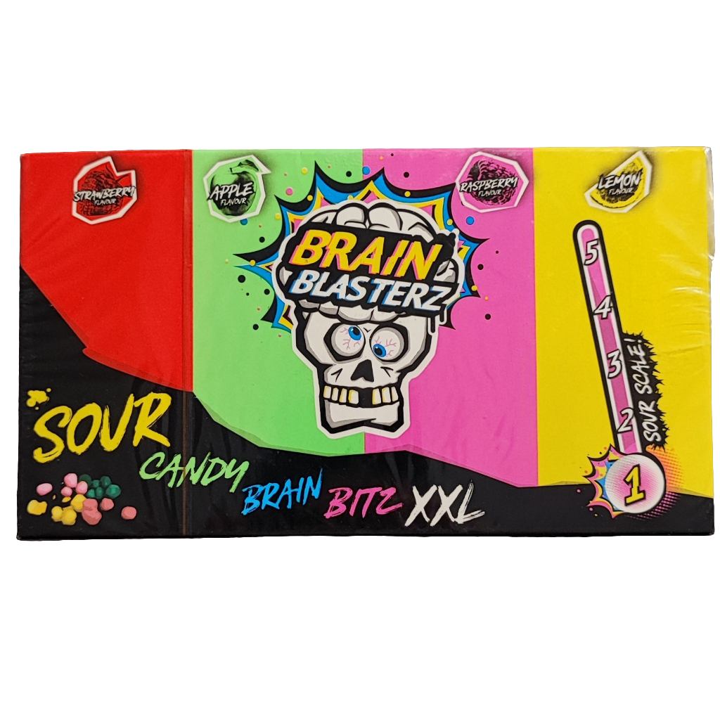 Brain Blasterz Sour Candy Brain Bitz XXL 144g (Halal & Vegan)