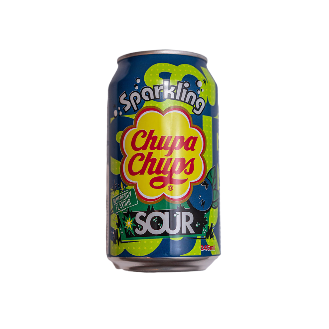 Chupa Chups Sparkling Sour - Blueberry Flavour 345ml