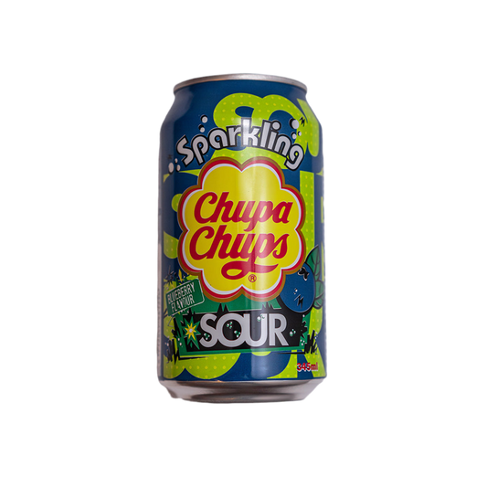 Chupa Chups Sparkling Sour - Blueberry Flavour 345ml
