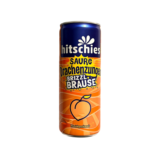 hitschies Saure Drachenzungen brizzl Brause Pfirsich 250ml (vegan) (inkl. Pfand)