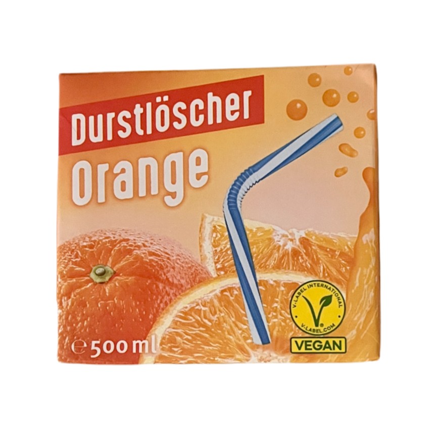 Durstlöscher Orange 500ml (Vegan)