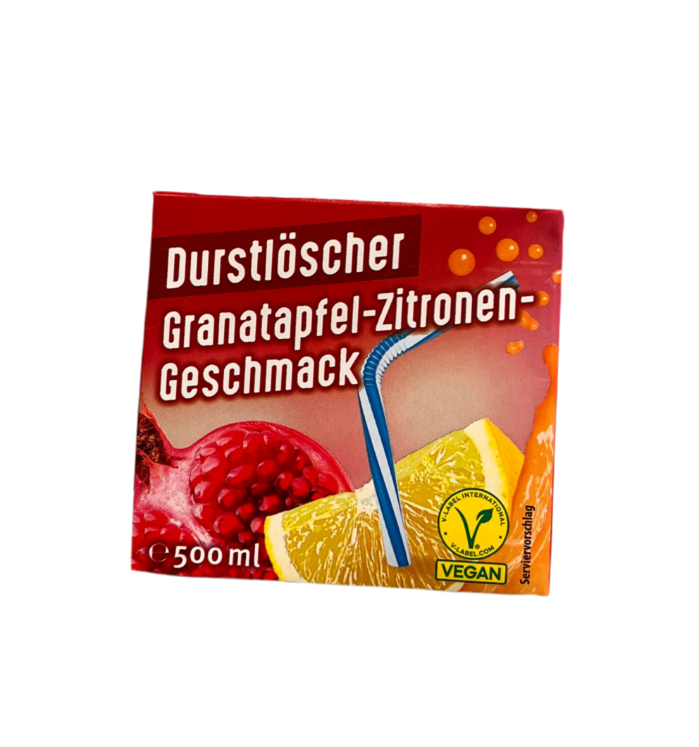 Durstlöscher Granatapfel-Zitrone 500ml (Vegan)