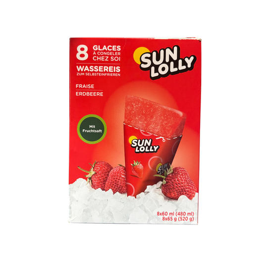 Sun Lolly Wassereis Erdbeere