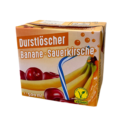Durstlöscher Banane-Sauerkirsche 500ml (Vegan)