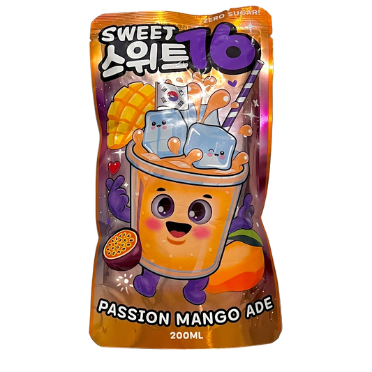 Sweet 16 Passion Mango Ade Zero Sugar 200ml(China)