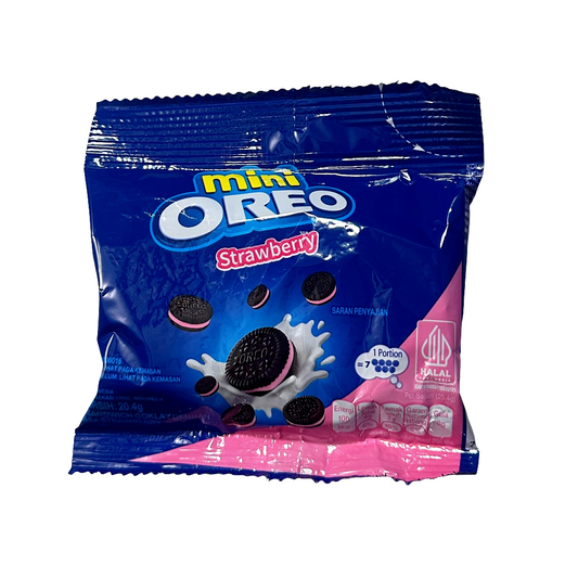 Mini Oreo Strawberry Pouch 20,4g (halal)(Indonesien)
