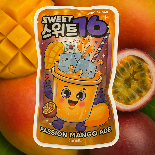 Sweet 16 Passion Mango Ade Zero Sugar 200ml(China)